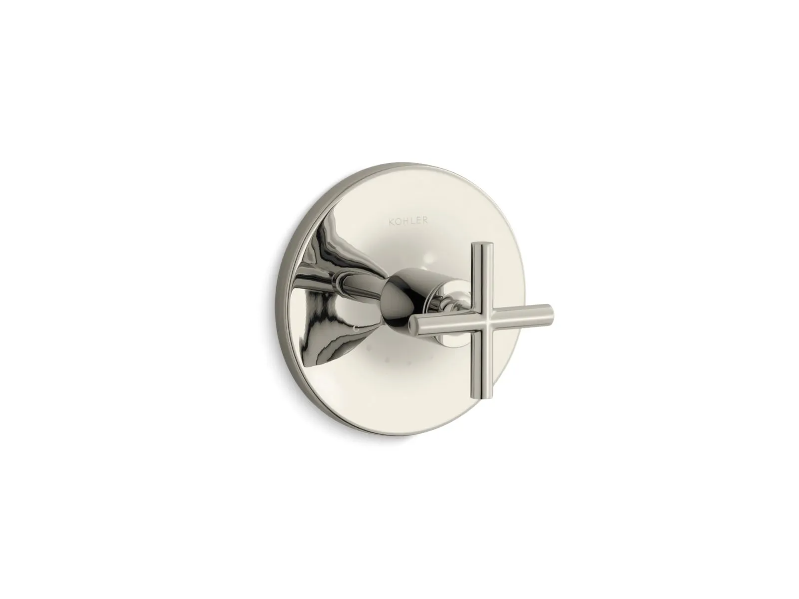 KOHLER K-T14488-3 Purist MasterShower temperature control valve trim with cross handle