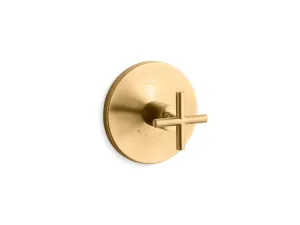 KOHLER K-T14488-3 Purist MasterShower temperature control valve trim with cross handle
