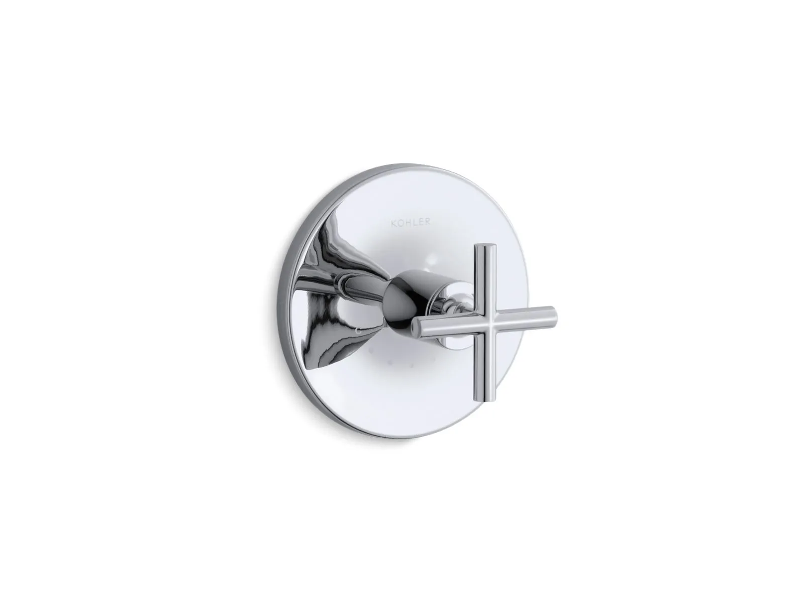 KOHLER K-T14488-3 Purist MasterShower temperature control valve trim with cross handle