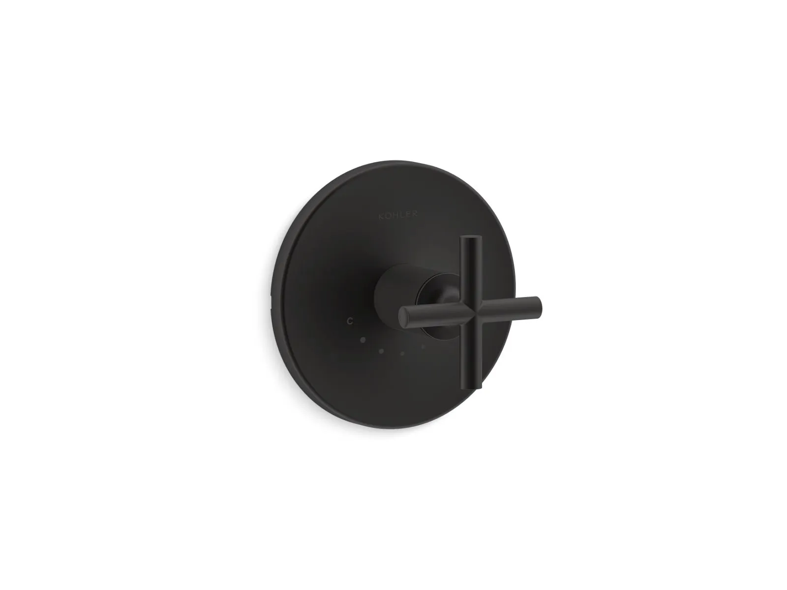 KOHLER K-T14488-3 Purist MasterShower temperature control valve trim with cross handle