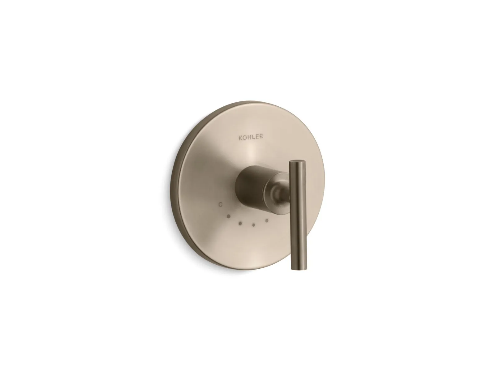 KOHLER K-T14488-4 Purist MasterShower temperature control valve trim with lever handle