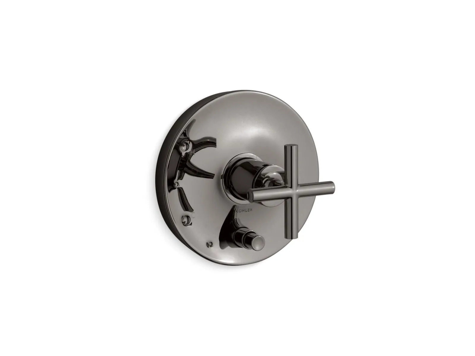 KOHLER K-T14501-3 Purist Rite-Temp valve trim with push-button diverter and cross handle