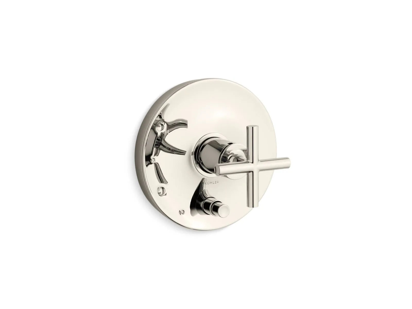 KOHLER K-T14501-3 Purist Rite-Temp valve trim with push-button diverter and cross handle