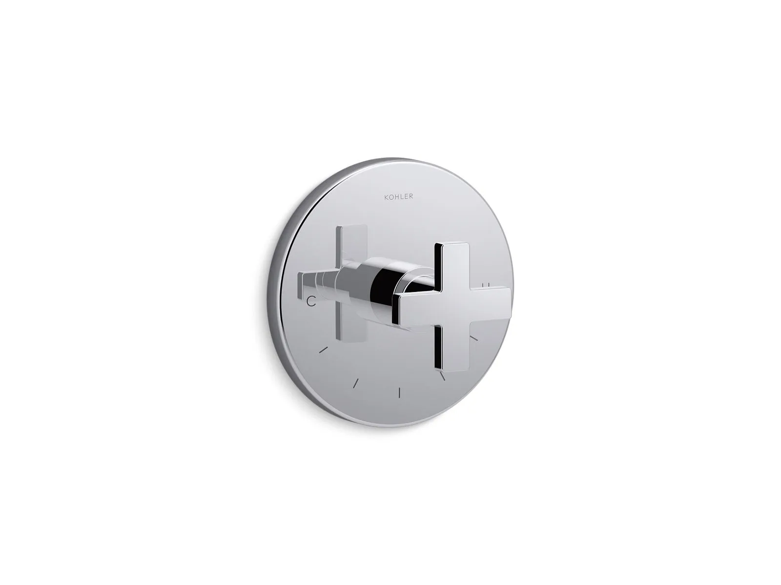 KOHLER K-T73133-3 Composed MasterShower temperature control valve trim with cross handle
