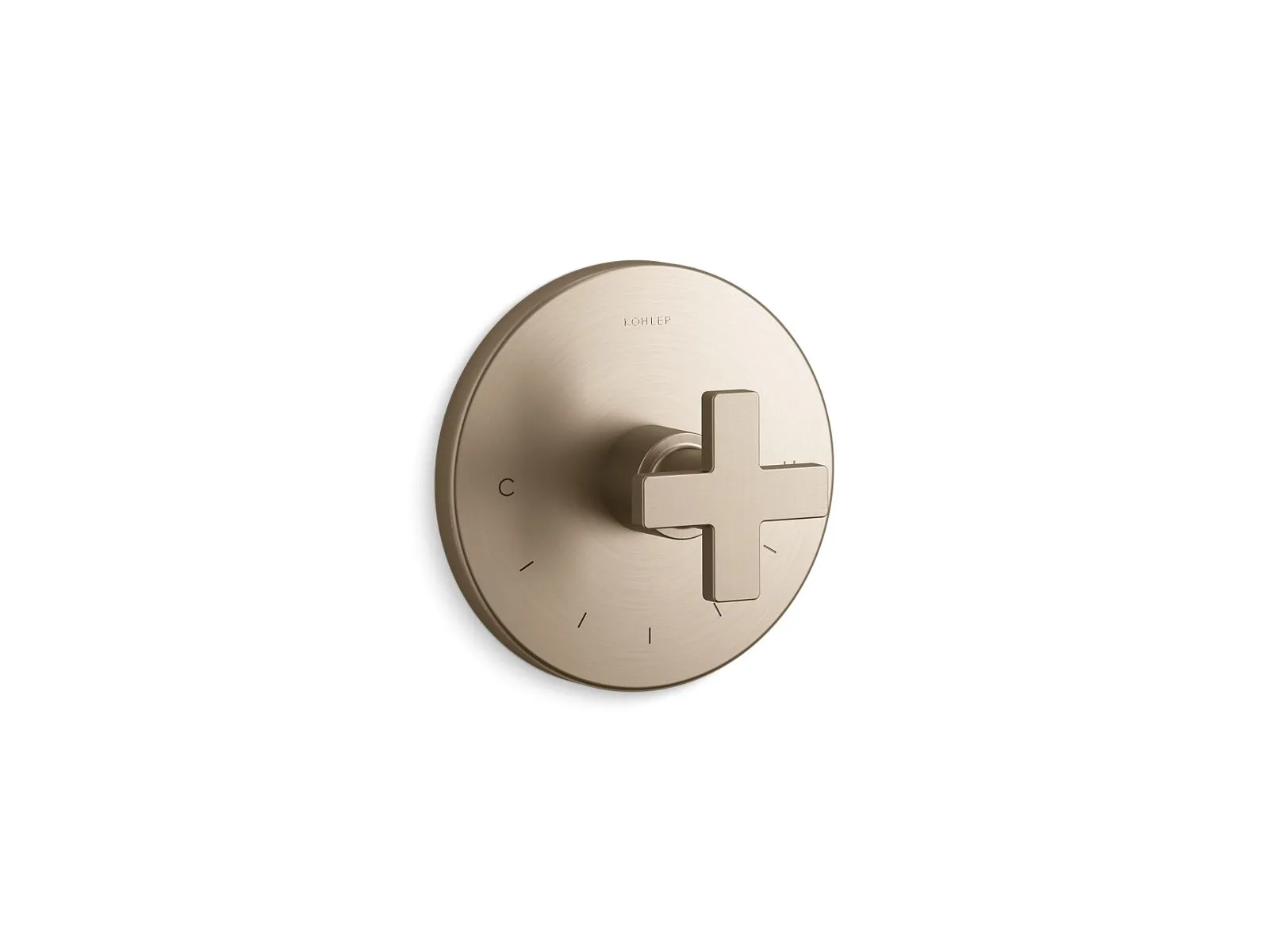 KOHLER K-T73133-3 Composed MasterShower temperature control valve trim with cross handle