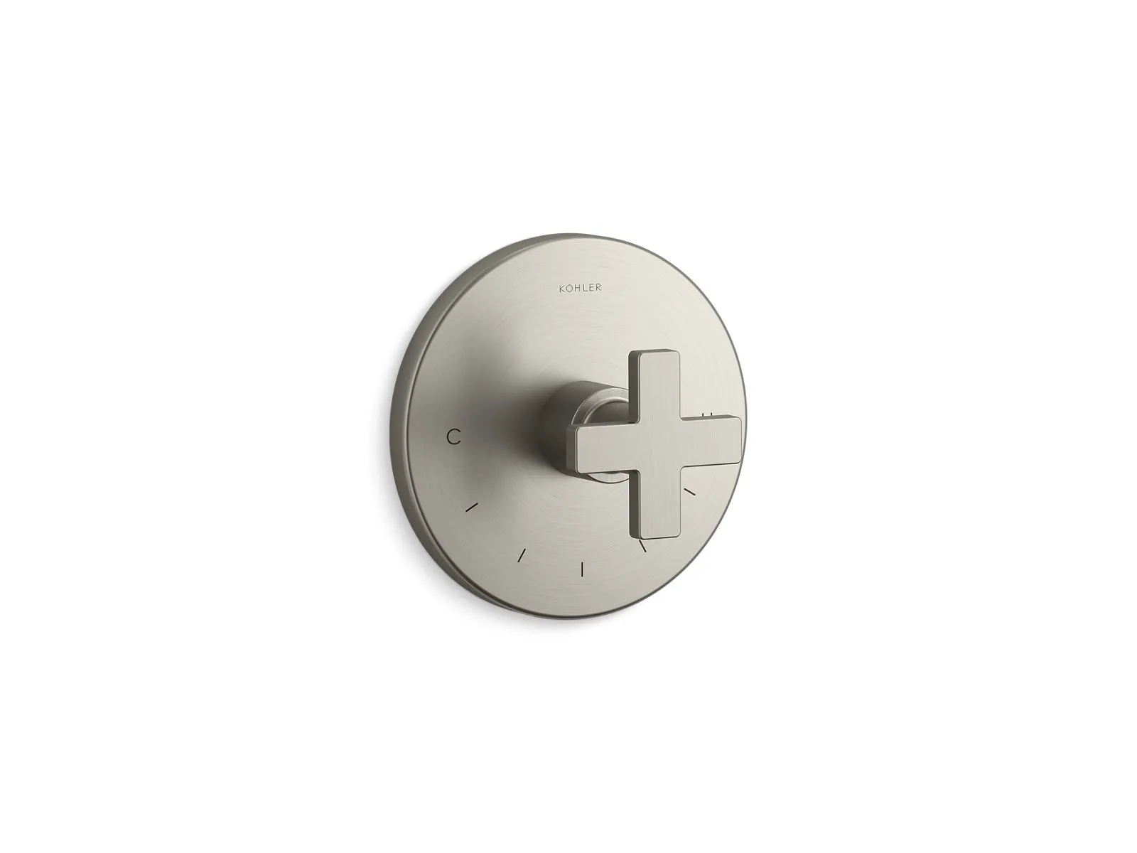KOHLER K-T73133-3 Composed MasterShower temperature control valve trim with cross handle