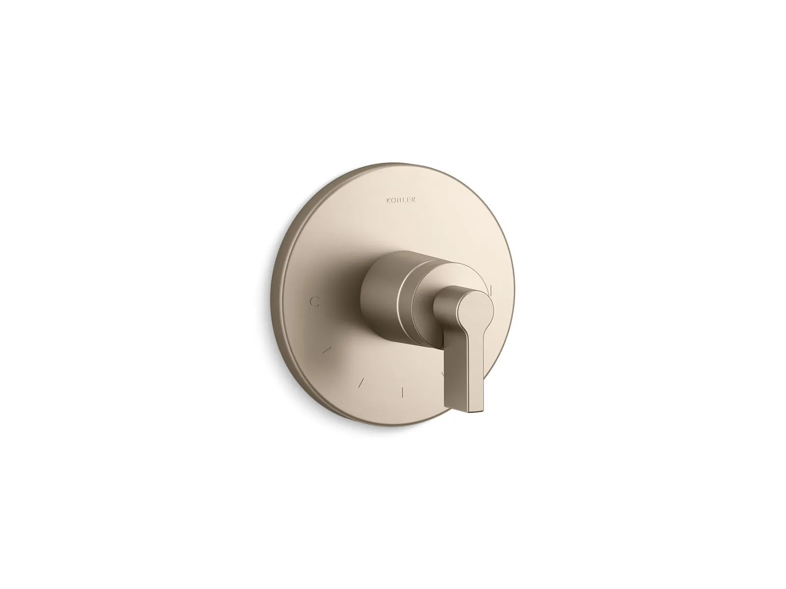 KOHLER K-T78027-4 Components MasterShower temperature control valve trim with Lever handle