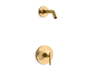 KOHLER K-TLS14422-4 Purist Rite-Temp shower trim kit with lever handle, without showerhead