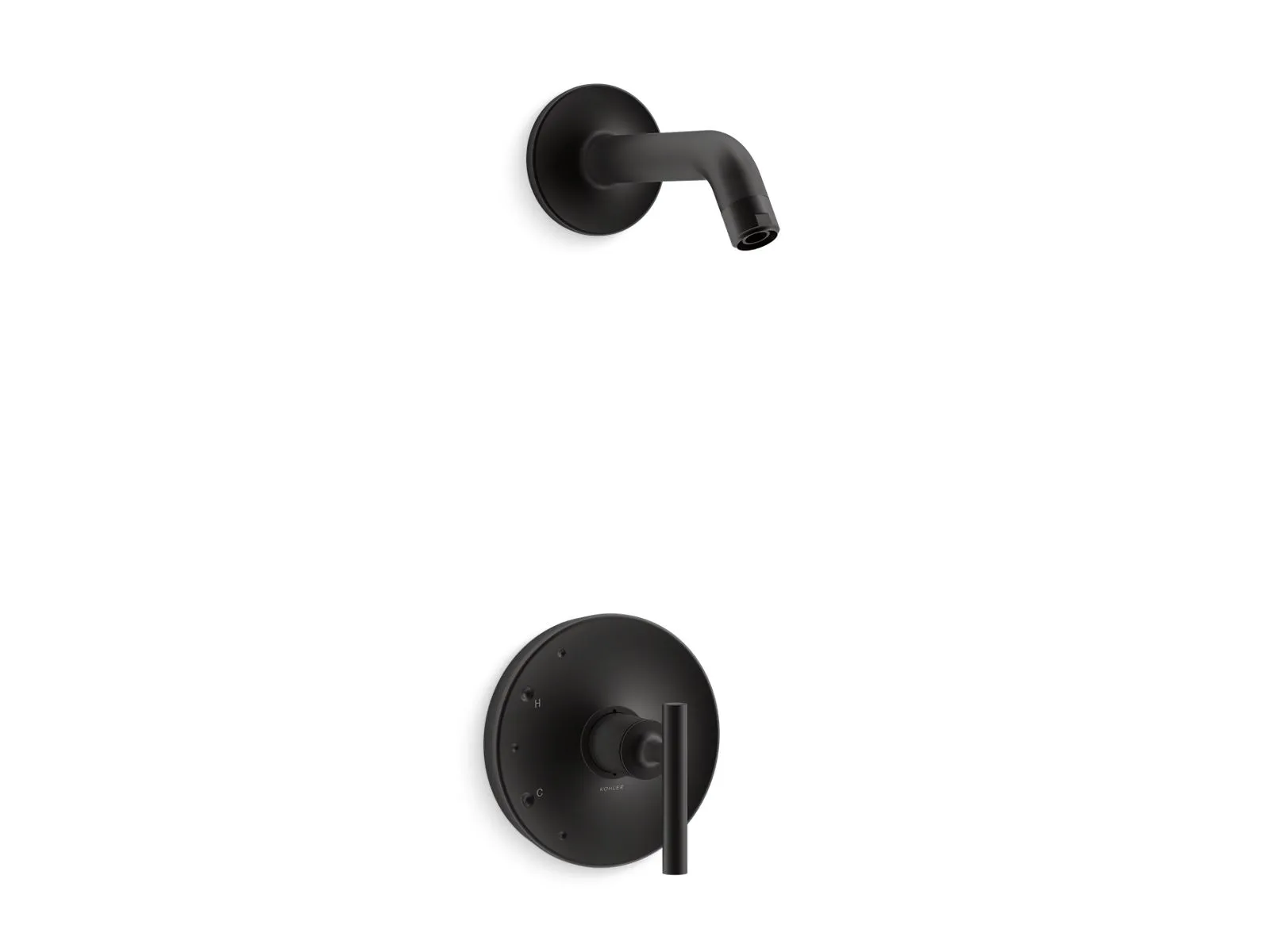 KOHLER K-TLS14422-4 Purist Rite-Temp shower trim kit with lever handle, without showerhead