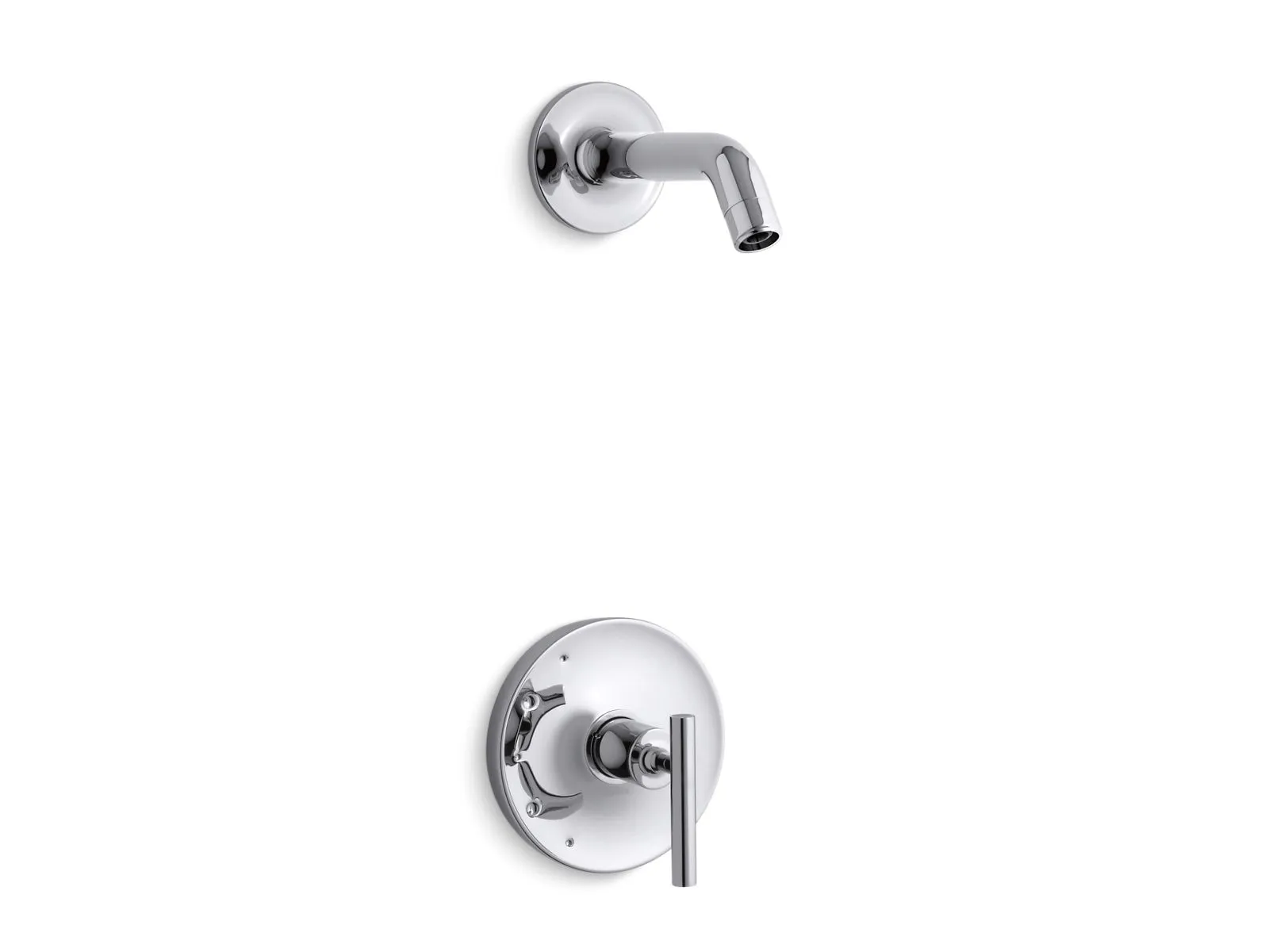 KOHLER K-TLS14422-4 Purist Rite-Temp shower trim kit with lever handle, without showerhead