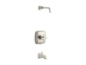 KOHLER K-TLS16225-3 Margaux Rite-Temp(R) bath and shower valve trim with cross handle and NPT spout, less showerhead