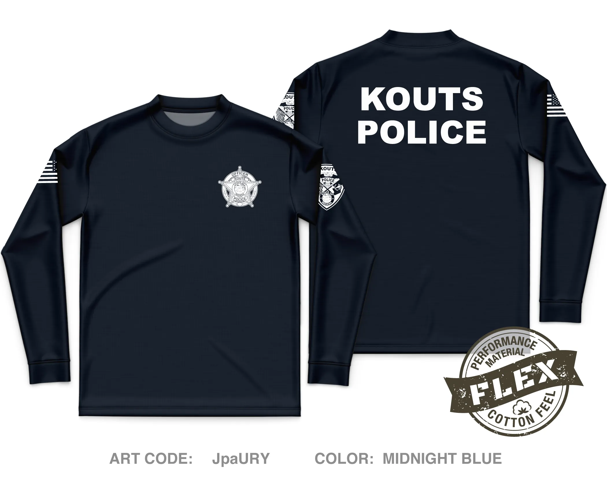Kotus Police Core Men's LS Flex Performance Tee - JpaURY