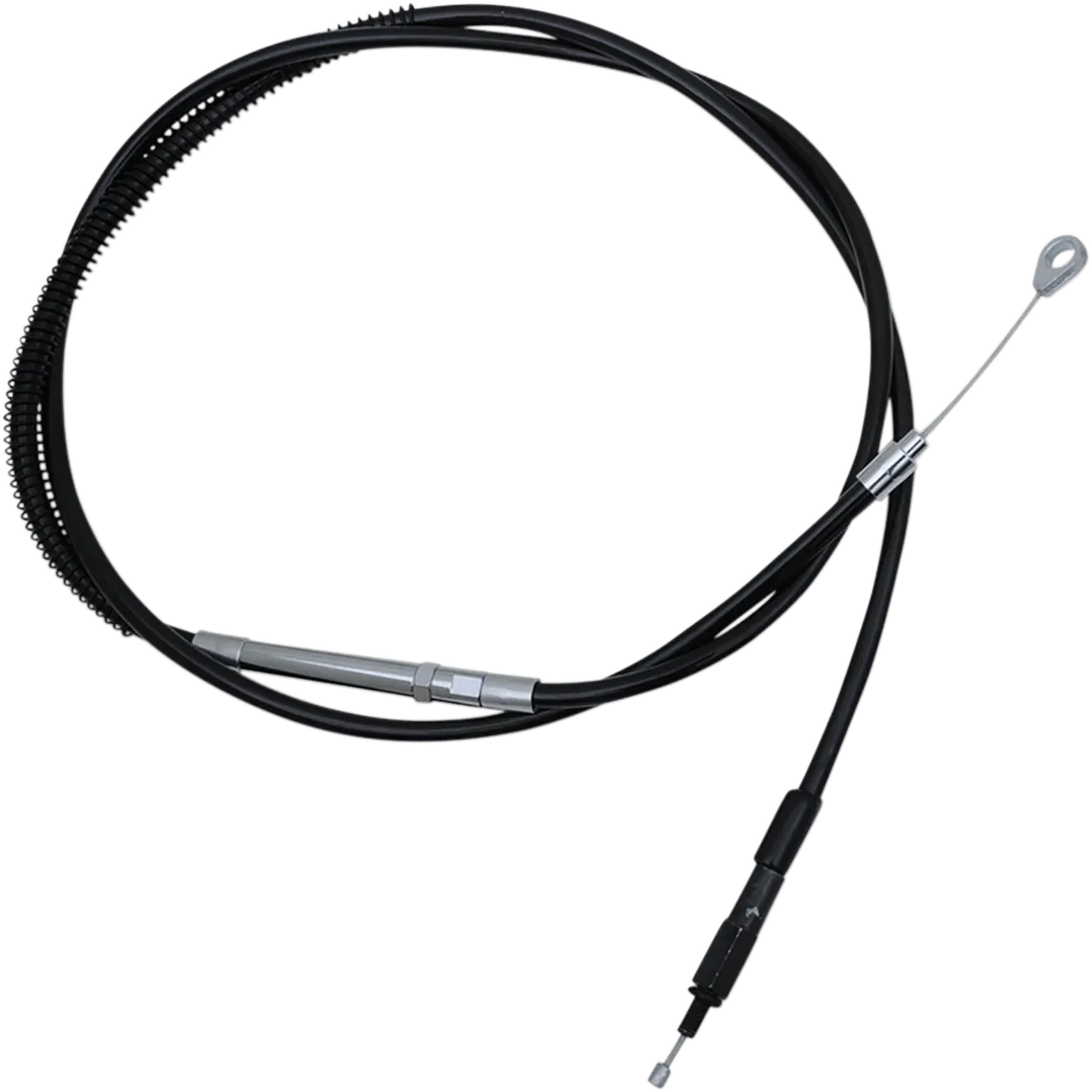 LA Choppers LA-8152C13B Clutch Line - Black Vinyl/Stainless Braided