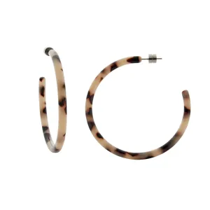 Large Hoops: Ash Blonde Tortoise