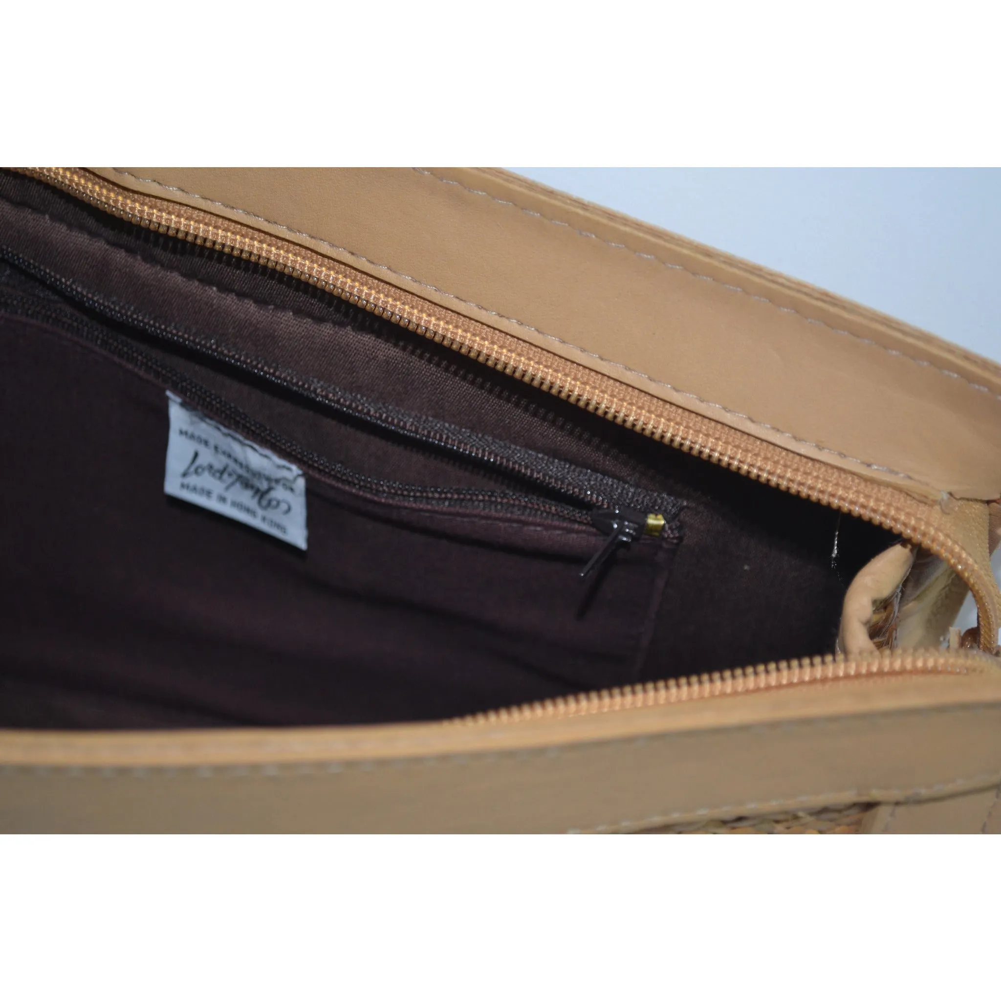 Leather & Straw Purse By Lord & Taylor