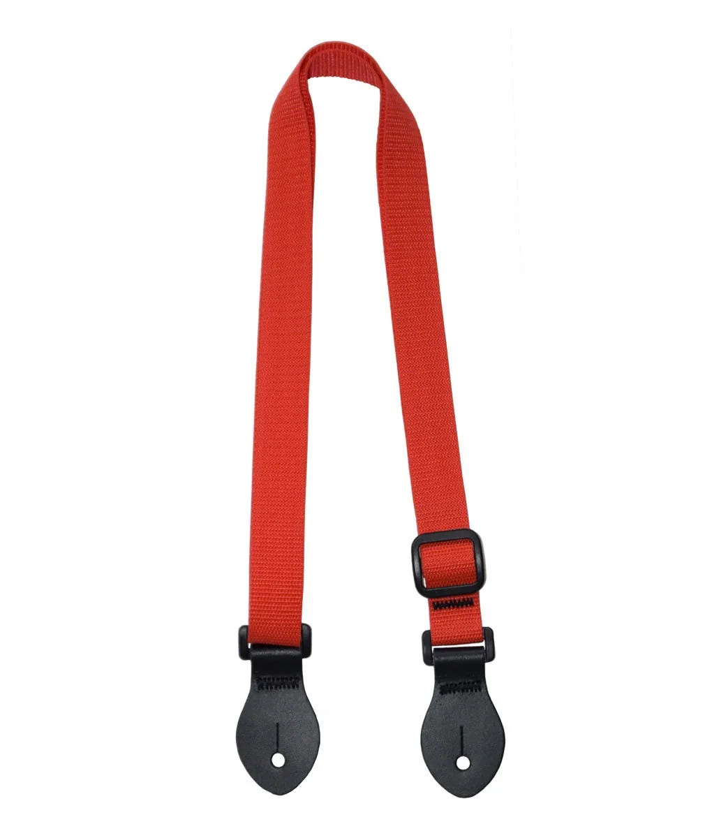 LG 1" Red Webbed Ukulele Strap
