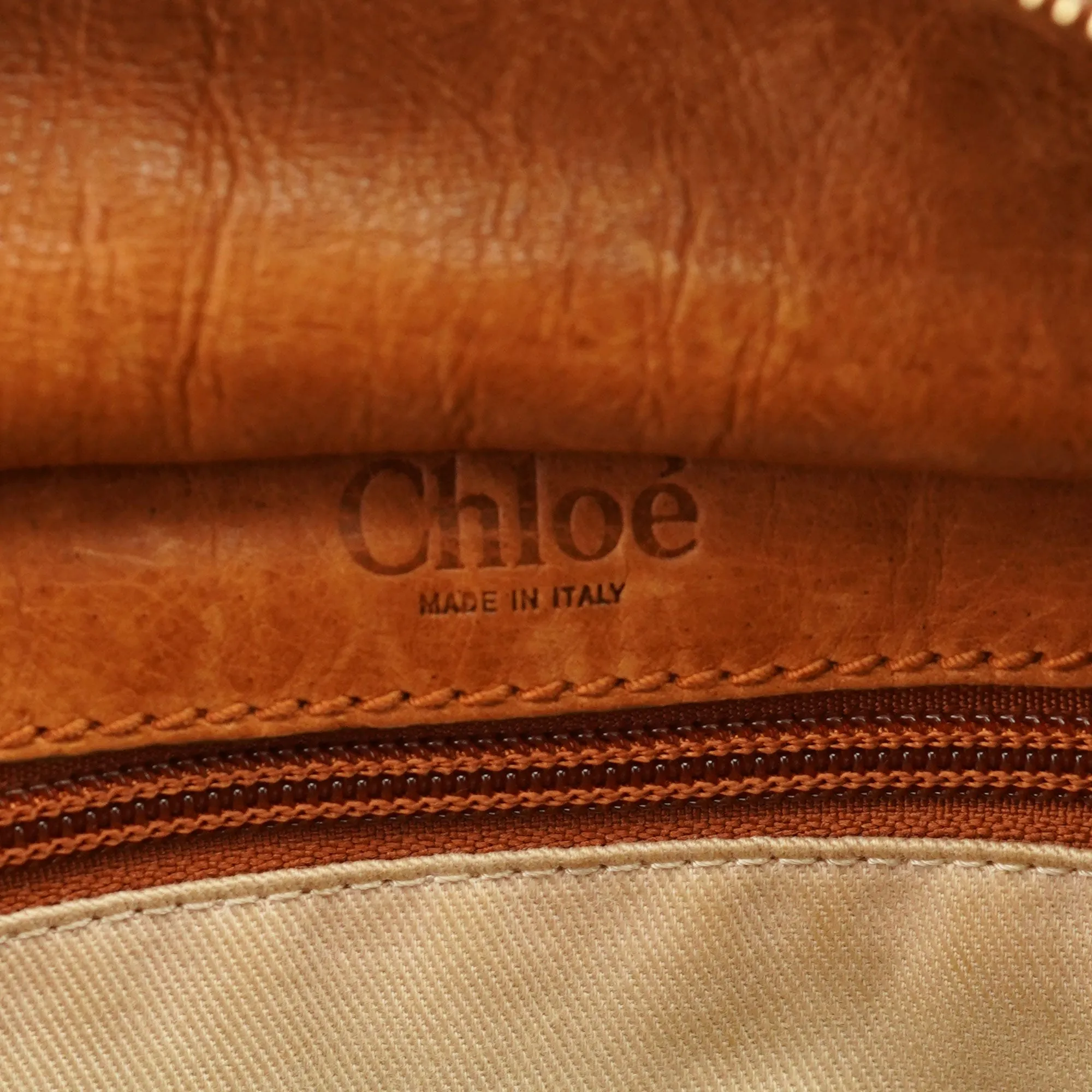 Light Brown Leather Tote Bag
