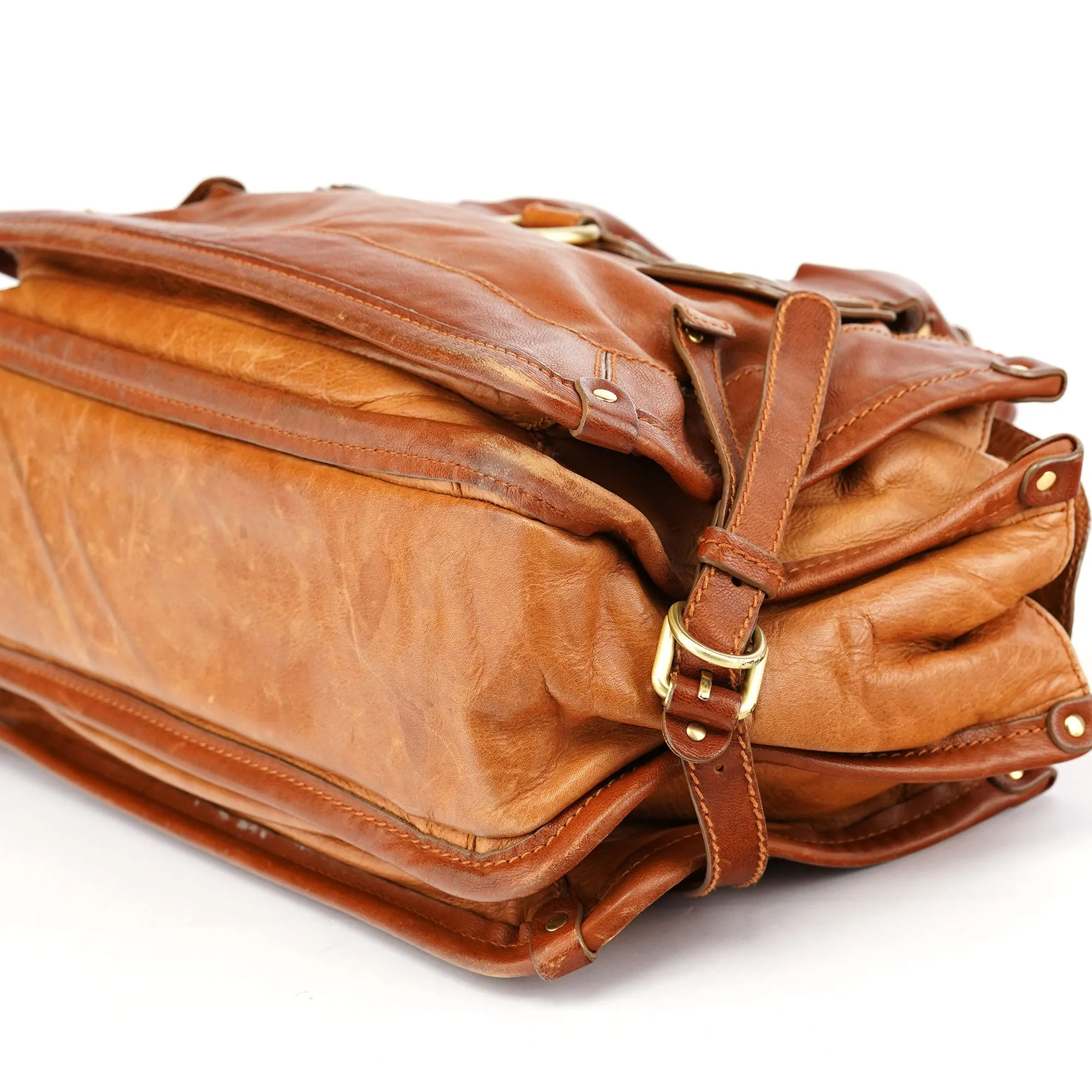Light Brown Leather Tote Bag