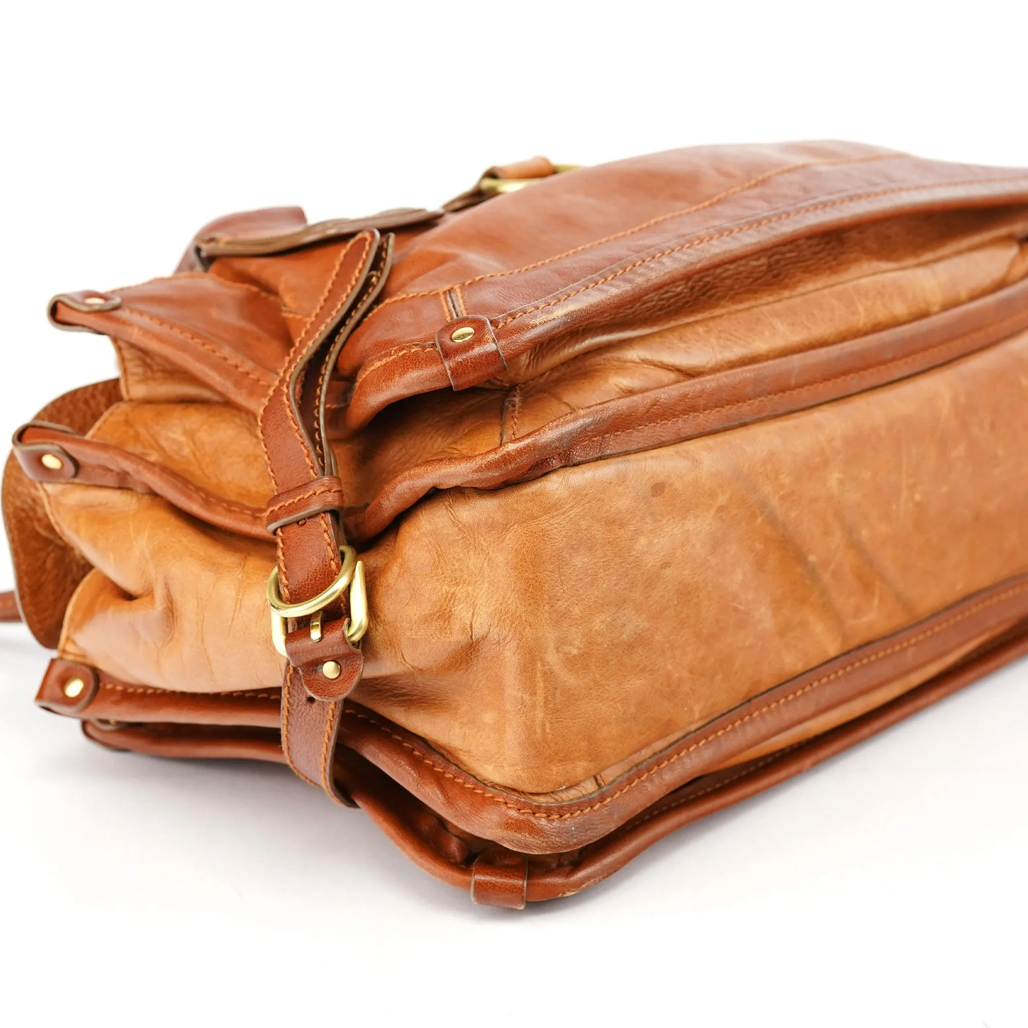 Light Brown Leather Tote Bag