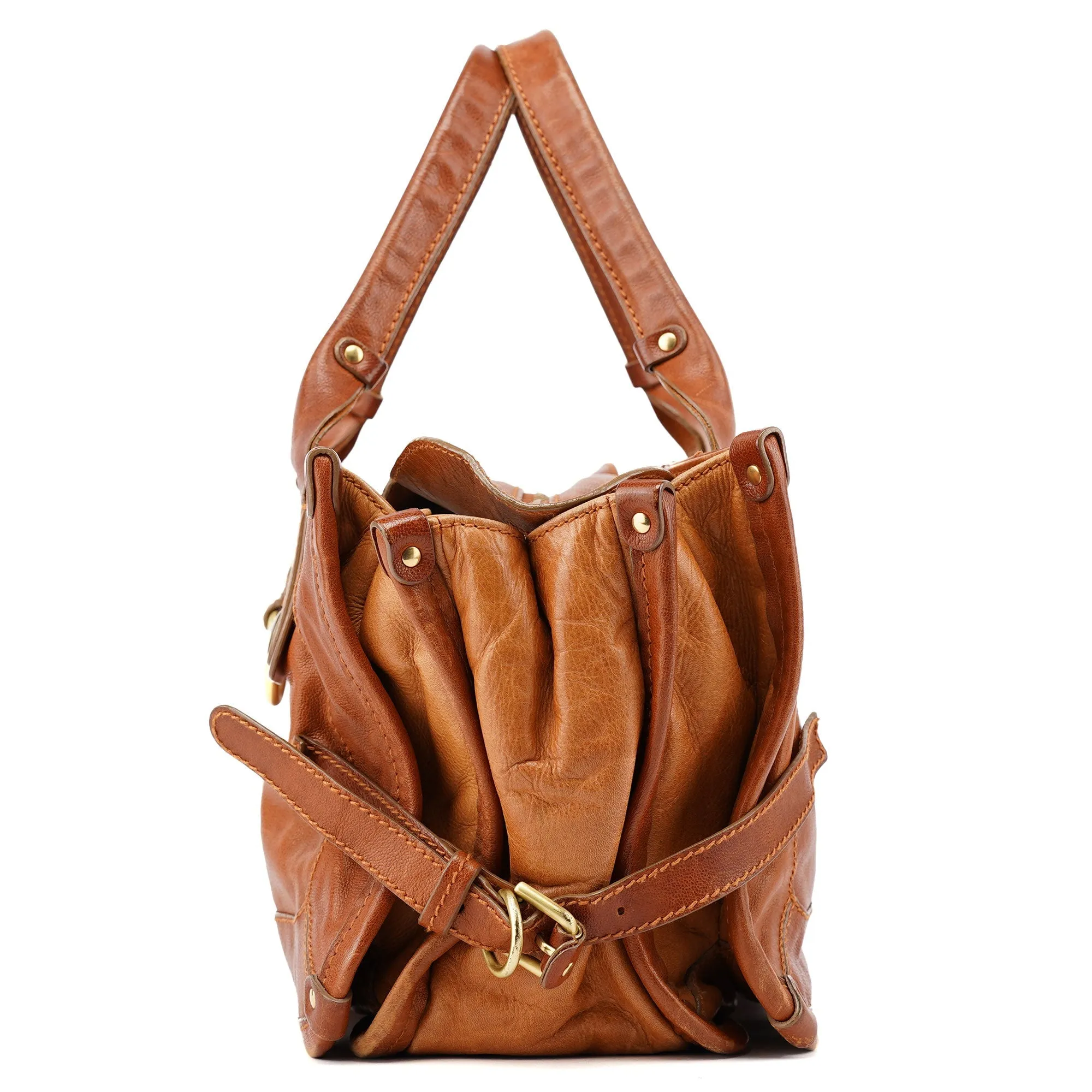Light Brown Leather Tote Bag
