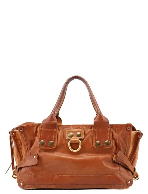 Light Brown Leather Tote Bag