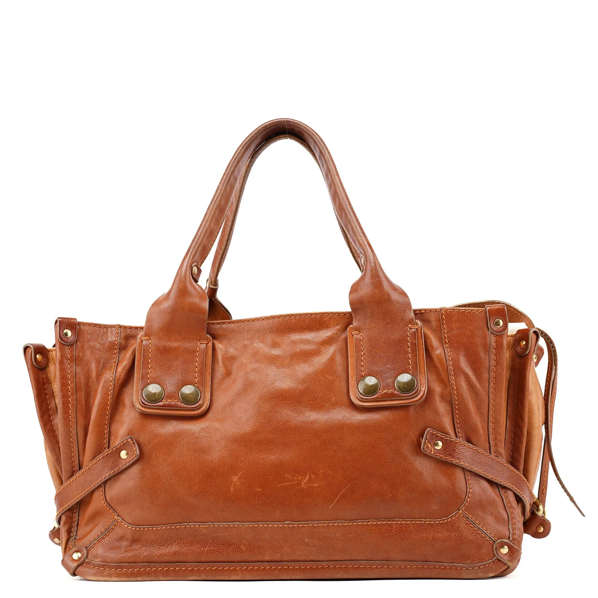 Light Brown Leather Tote Bag