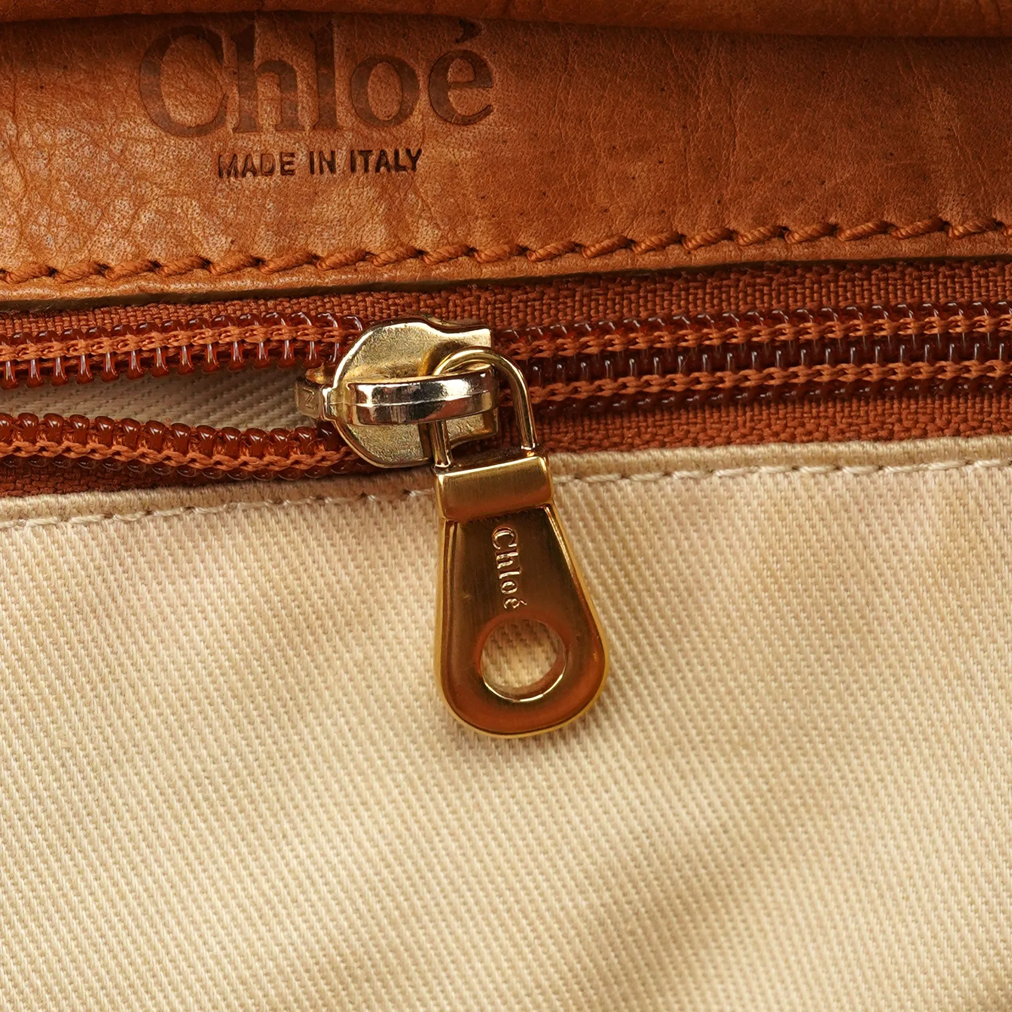 Light Brown Leather Tote Bag