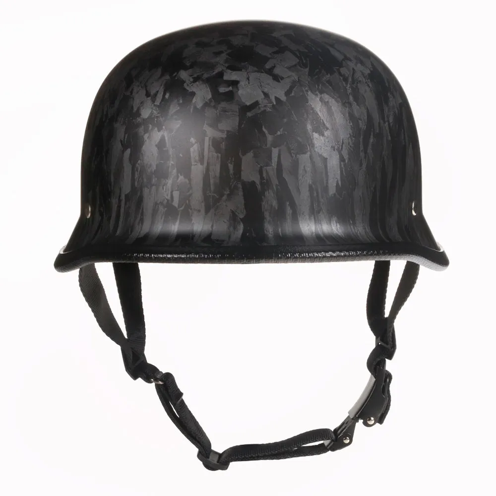 Lightest German Style Mayan DOT Half Helmet - Carbon Fiber Black