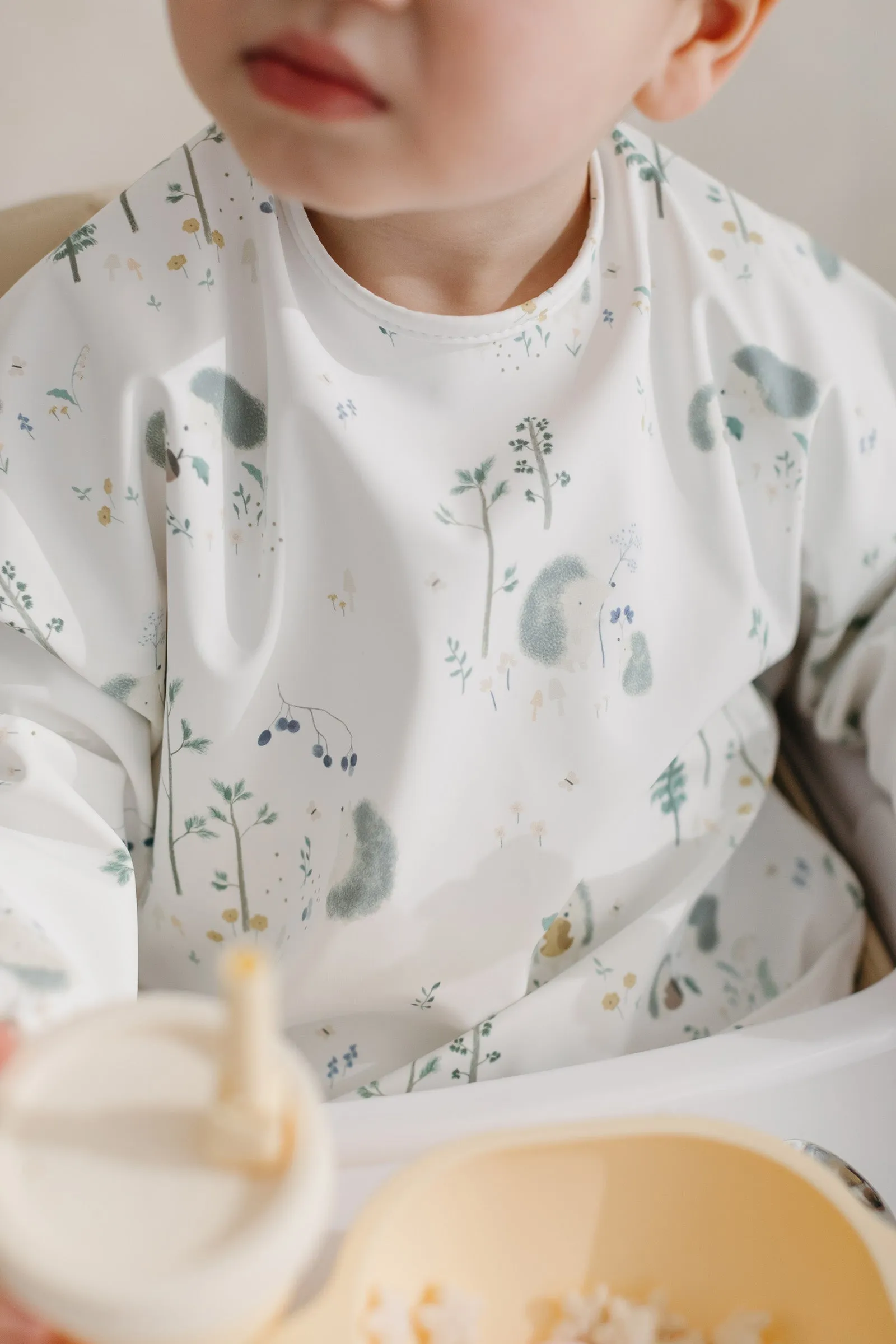 Long Sleeve Bib - Hedgehogs