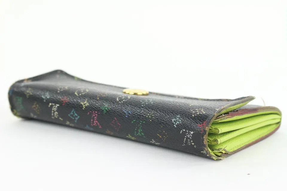 Louis Vuitton Black Multicolor Sarah Long Wallet 16lvs18