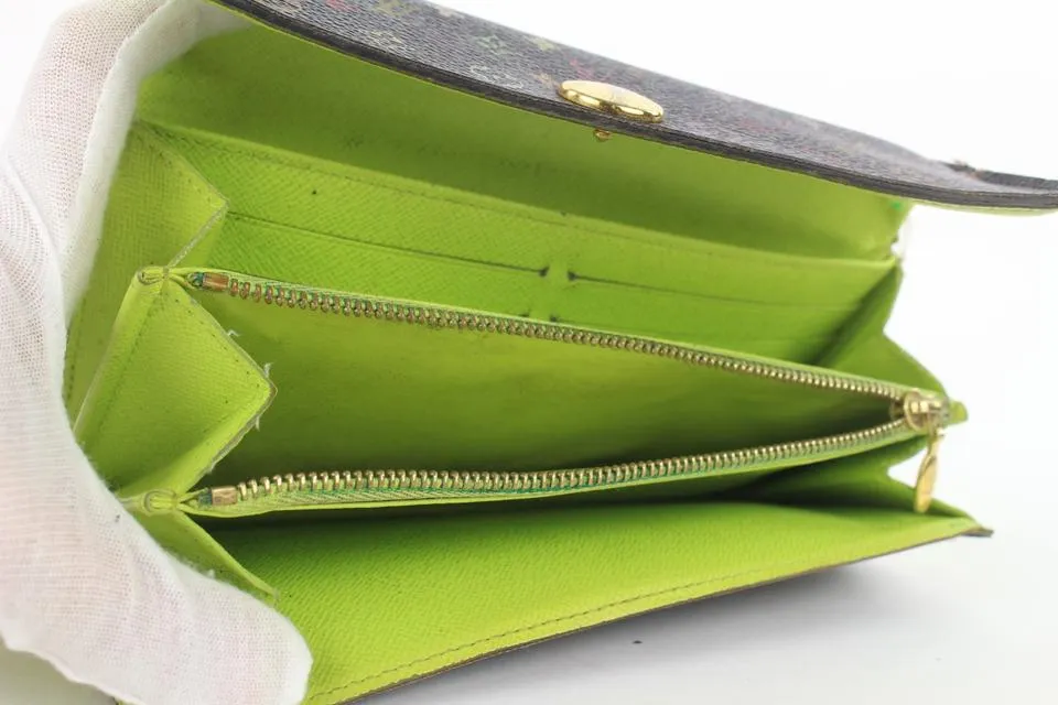 Louis Vuitton Black Multicolor Sarah Long Wallet 16lvs18