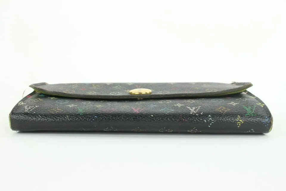 Louis Vuitton Black Multicolor Sarah Long Wallet 16lvs18