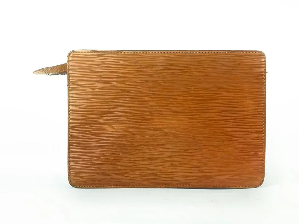 Louis Vuitton Brown Epi Leather Pochette Homme Envelope Clutch 7LV910
