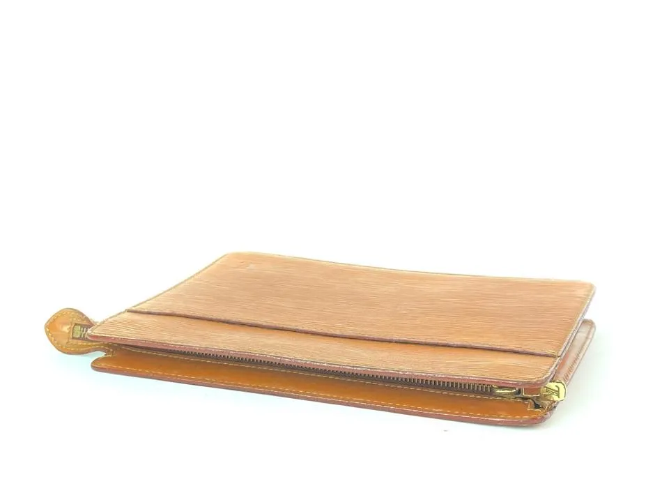 Louis Vuitton Brown Epi Leather Pochette Homme Envelope Clutch 7LV910
