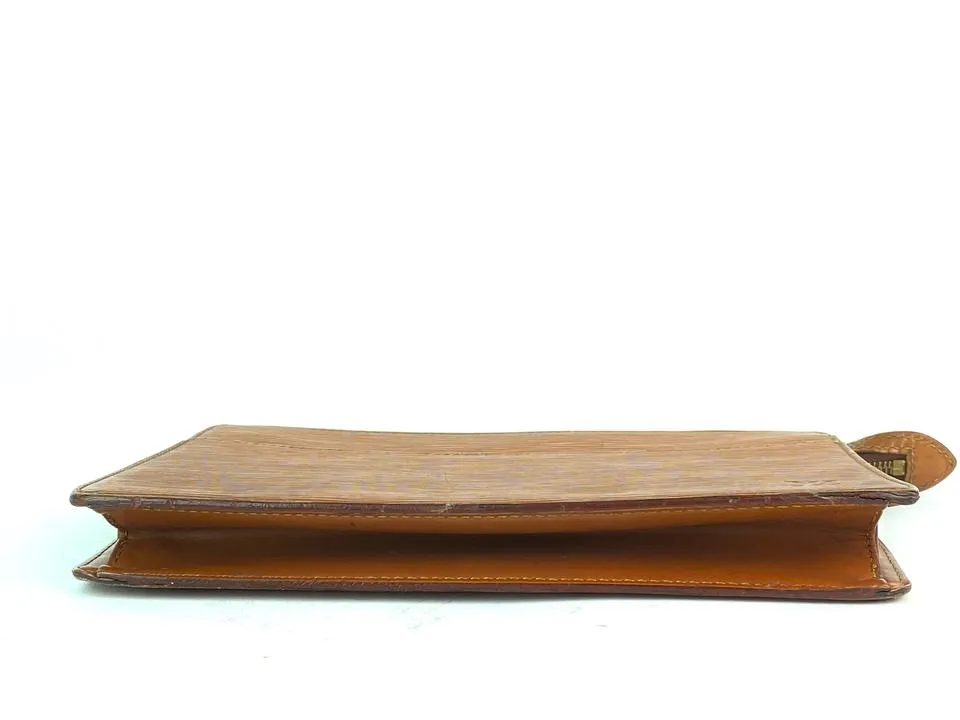 Louis Vuitton Brown Epi Leather Pochette Homme Envelope Clutch 7LV910
