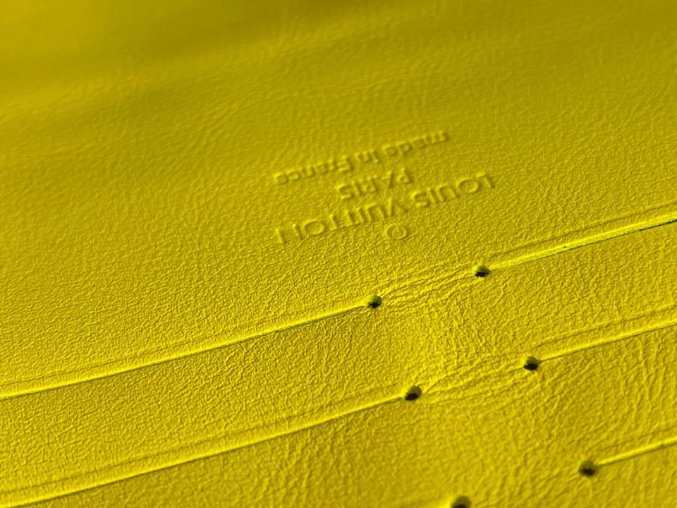 Louis Vuitton Damier Graphite Pochette Voyage MM Zip Clutch Yellow Stripe 862045