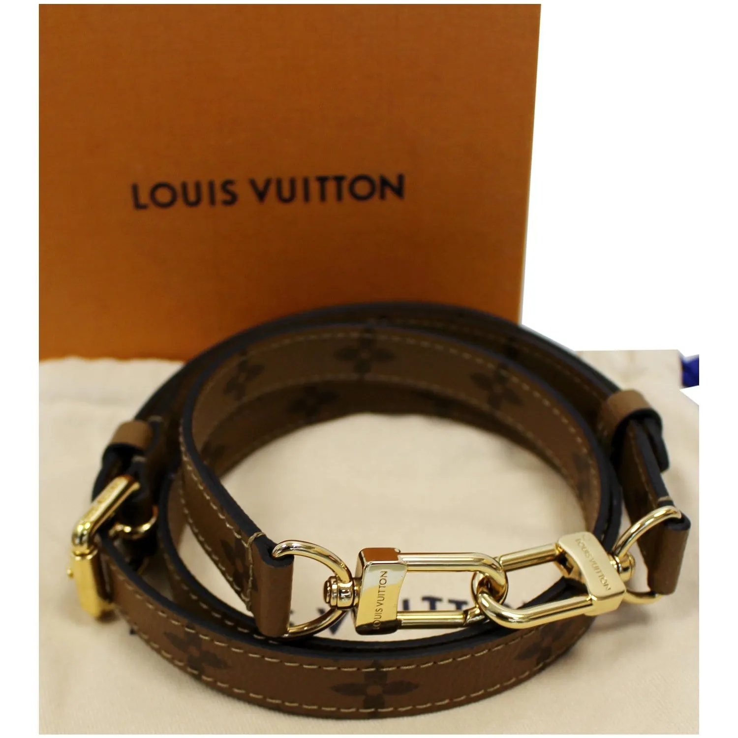 LOUIS VUITTON Monogram Reverse Adjustable Strap Brown - 25% OFF