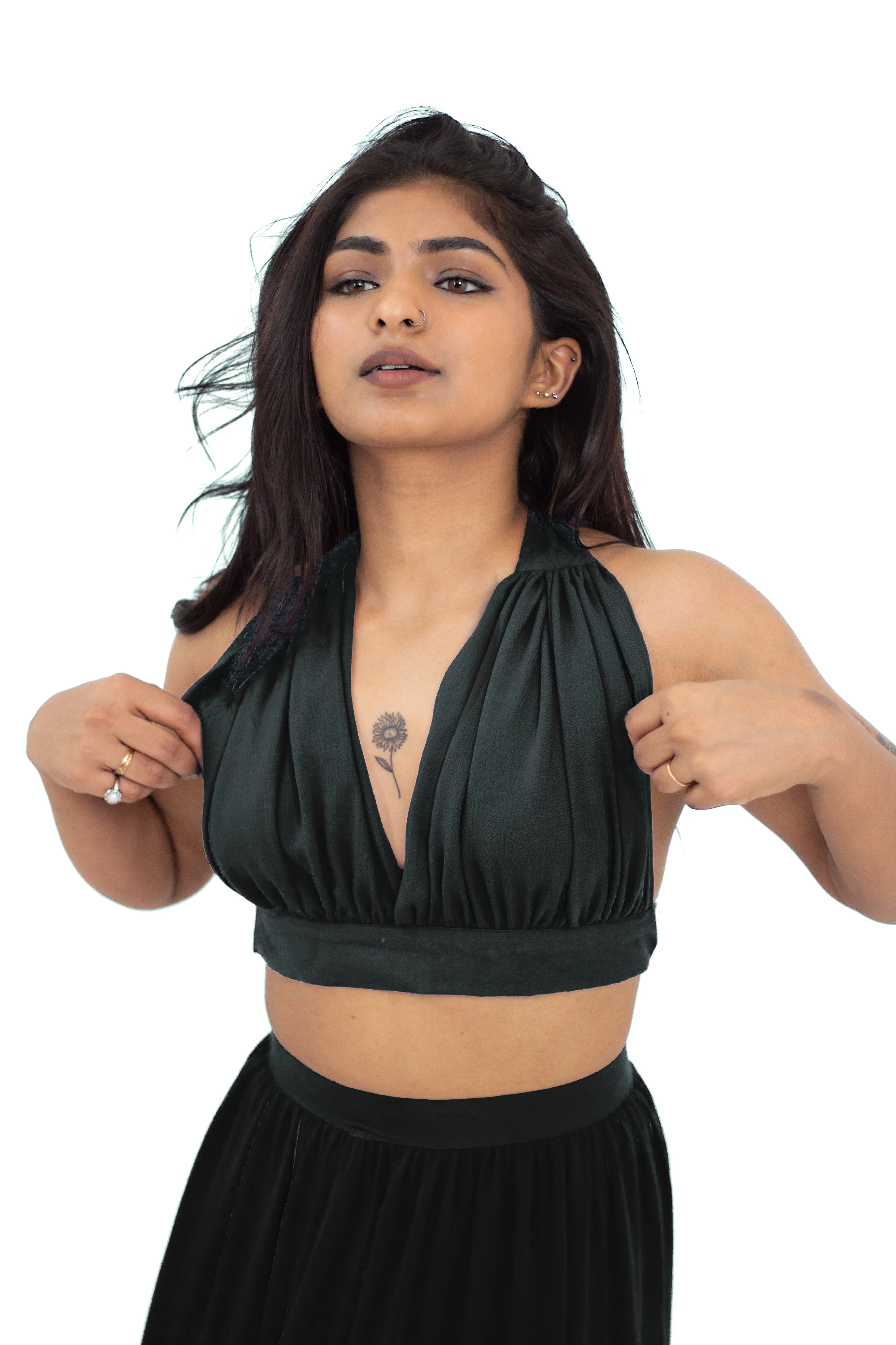 Lyla Halter Yellow Top