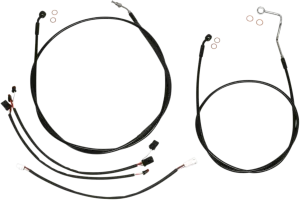 Magnum 486701 Black Vinyl XR Handlebar Installation Kit with Black Fittings for 12-14in. Ape