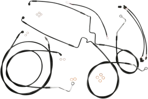 Magnum 486842 Black Vinyl XR Handlebar Installation Kit with Black Fittings for 15-17in. Ape