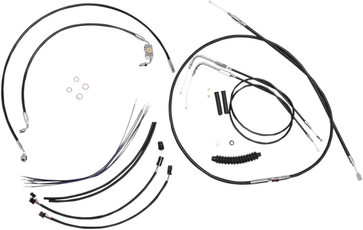 Magnum 489172 Black Vinyl XR Handlebar Installation Kit for 15-17in. Ape