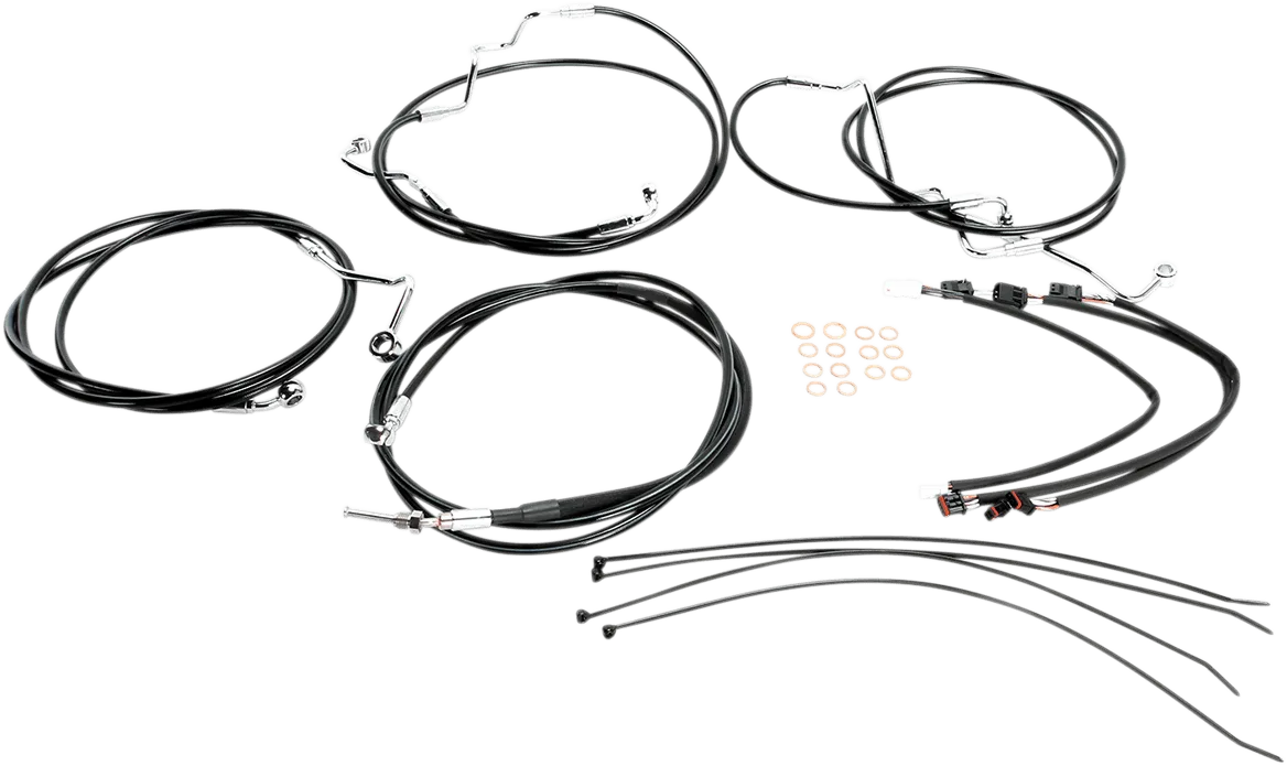 Magnum 489691 Black Vinyl XR Handlebar Installation Kit for 12-14in. Ape