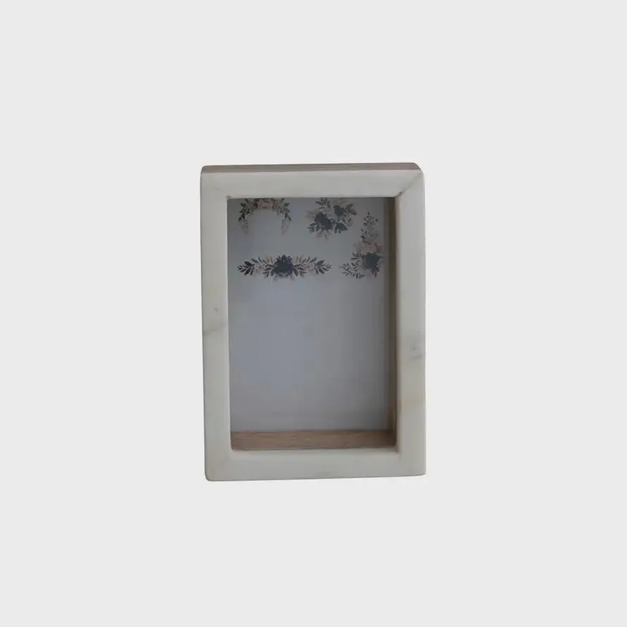 MARBLE & MANGO WOOD SHADOW BOX PHOTO FRAME