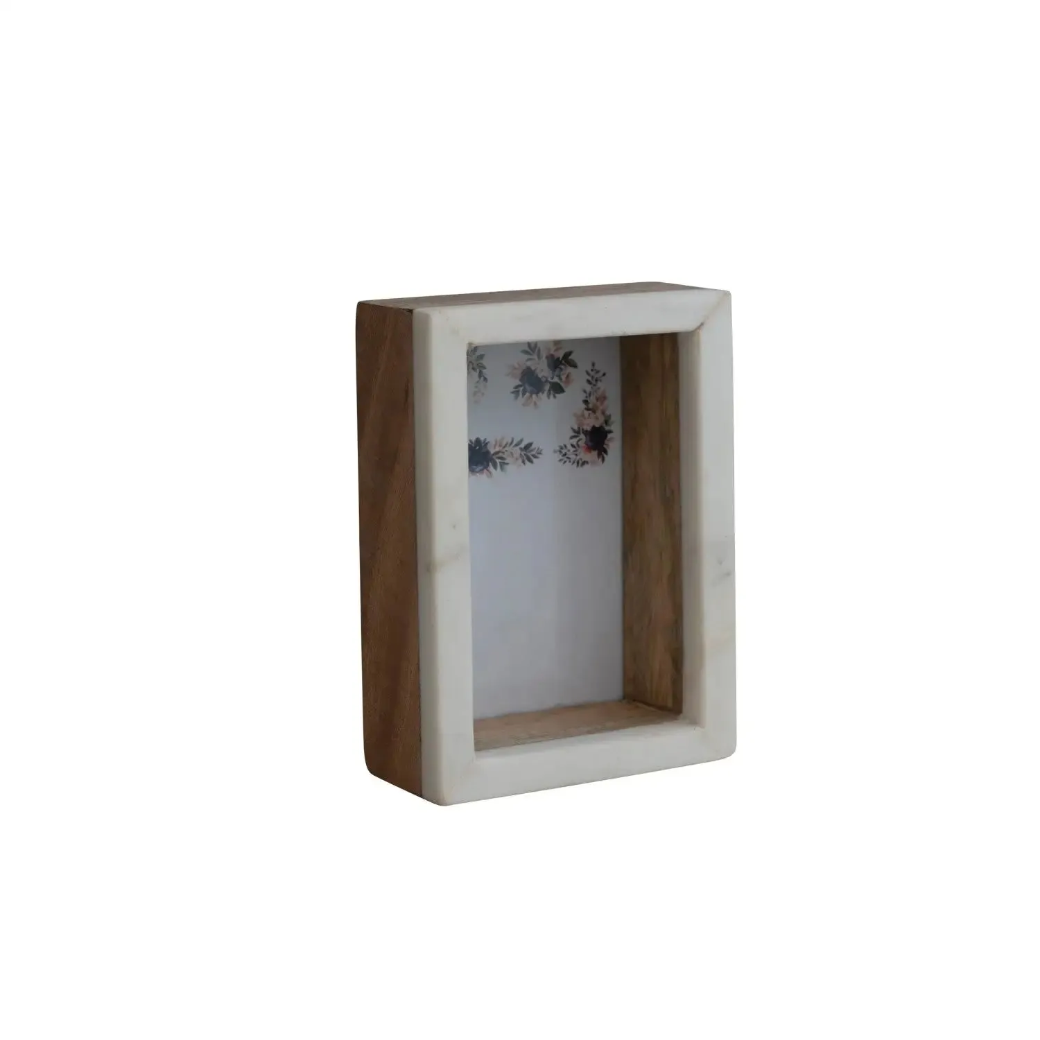 MARBLE & MANGO WOOD SHADOW BOX PHOTO FRAME