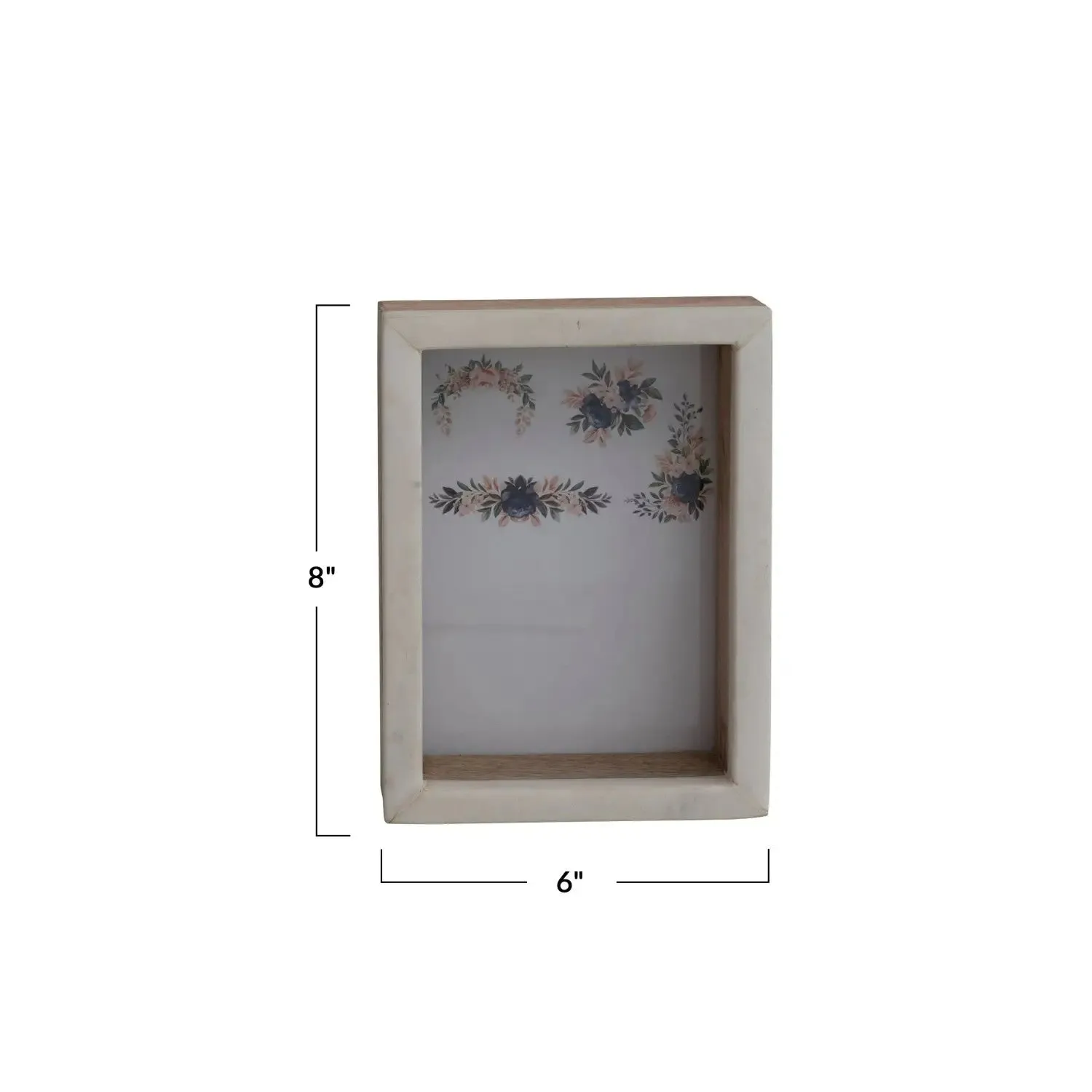 MARBLE & MANGO WOOD SHADOW BOX PHOTO FRAME
