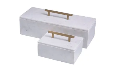 Marble Jewelry Box w/ Handle