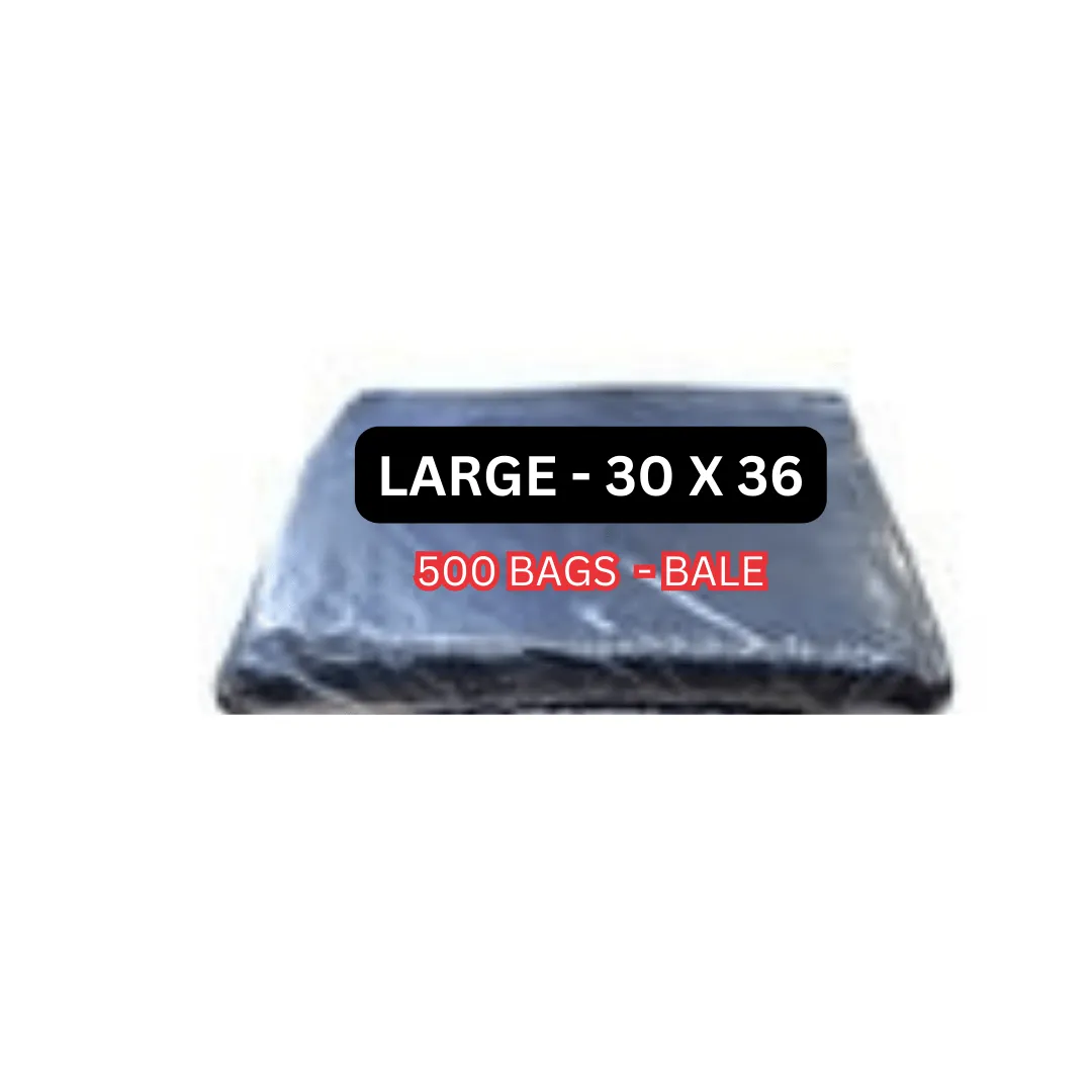 Mega Luxe Garbage Bags, ideally for cleanup jobs all around the home or office with strength and large capacity - Black.(Small, Medium, Large, Jumbo) - GB0004