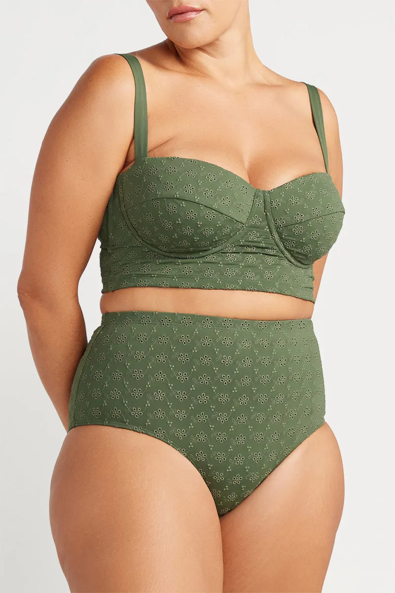 Mellifluous Caravaggio Midriff Bikini Top
