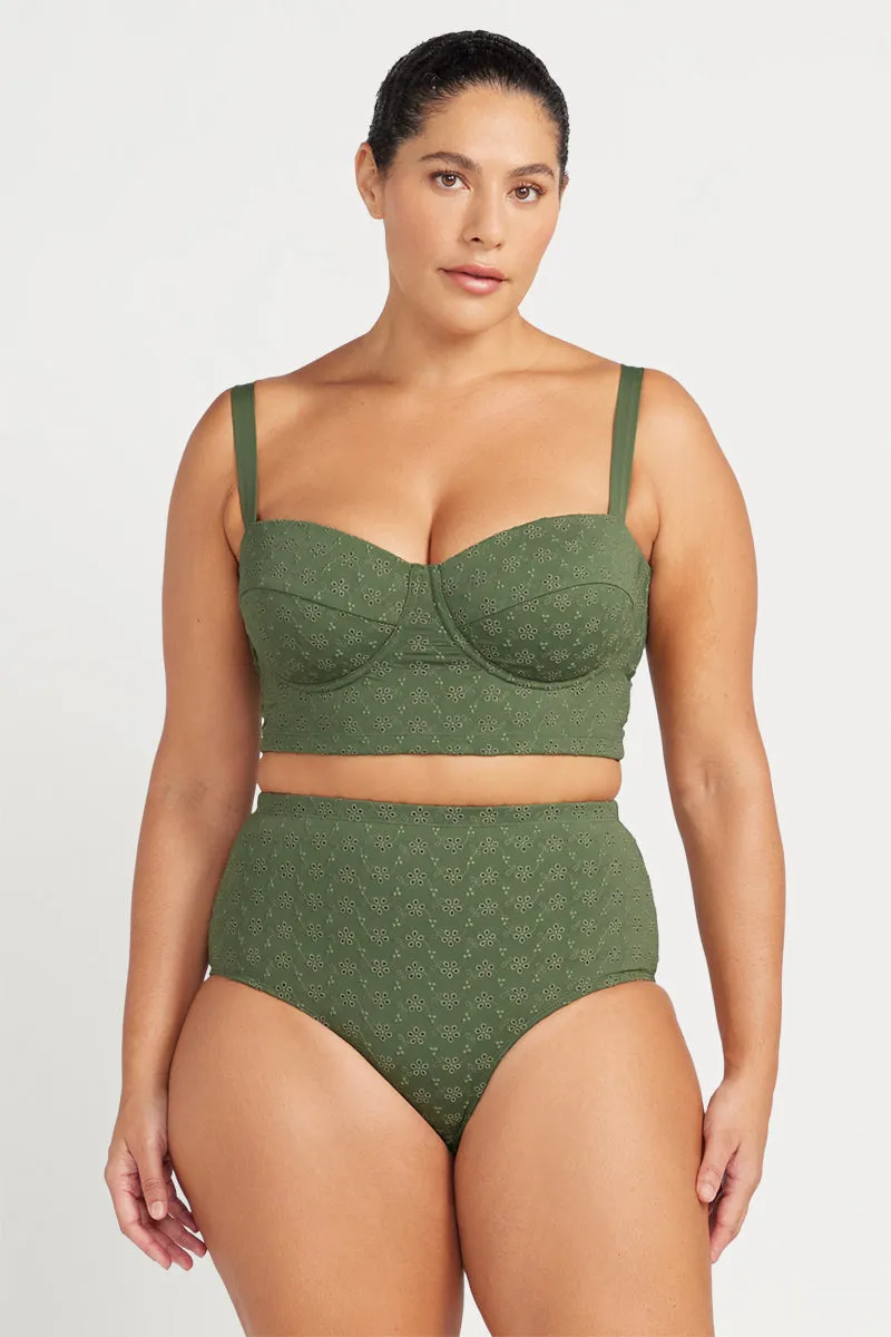 Mellifluous Caravaggio Midriff Bikini Top