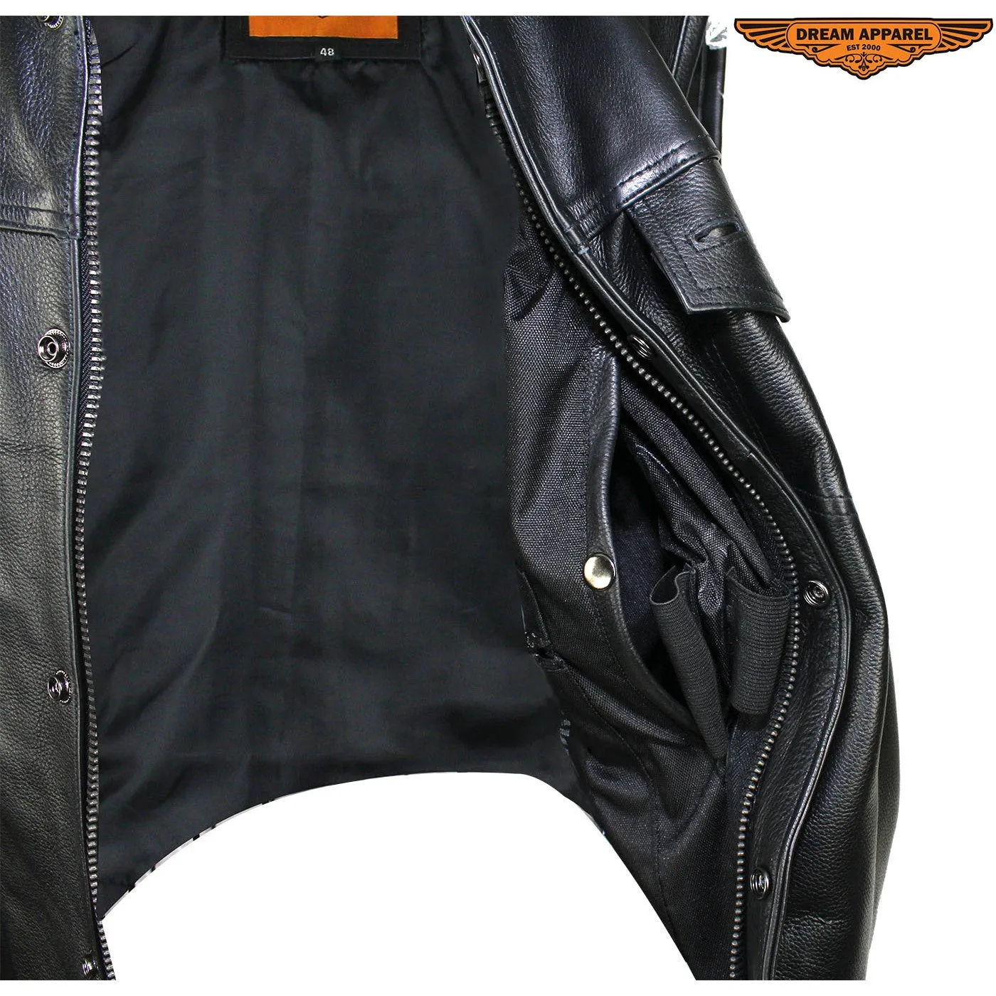 Men's Riding son of anarcy leather vest with side laces big sizes upto 7xl